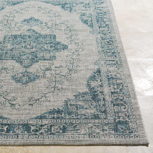 Surya Eagean EAG-2302 Aqua Black 2' x 2'11" Rug