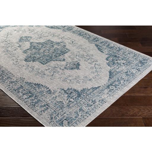 Surya Eagean EAG-2302 Aqua Black 2' x 2'11" Rug