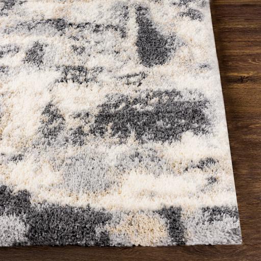 Surya Eskimo Shag ESG-2301 Black Cream 2'7" x 7'3" Rug