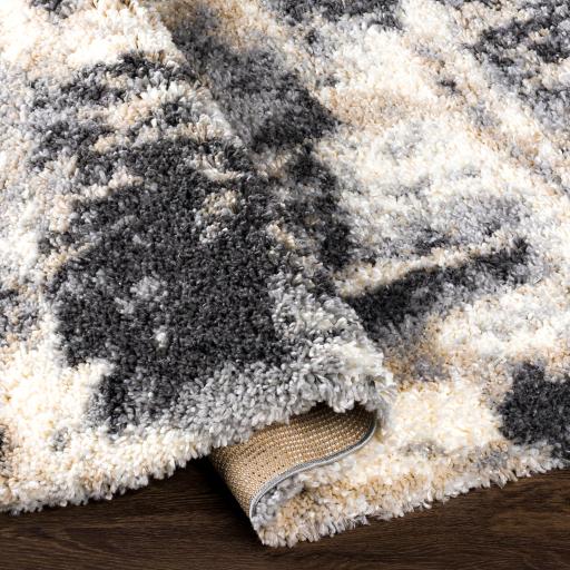 Surya Eskimo Shag ESG-2301 Black Cream 2'7" x 7'3" Rug