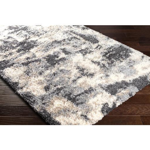 Surya Eskimo Shag ESG-2301 Black Cream 2'7" x 7'3" Rug