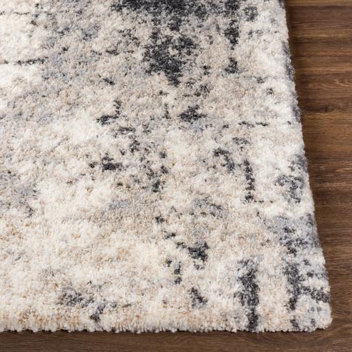 Surya Eskimo Shag ESG-2304 Black Cream 6'7" x 9' Rug