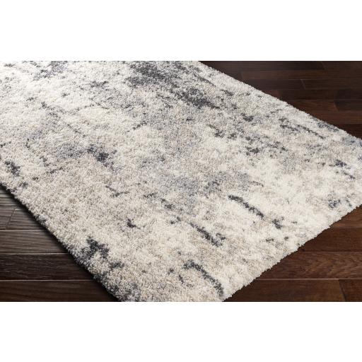 Surya Eskimo Shag ESG-2304 Black Cream 6'7" x 9' Rug