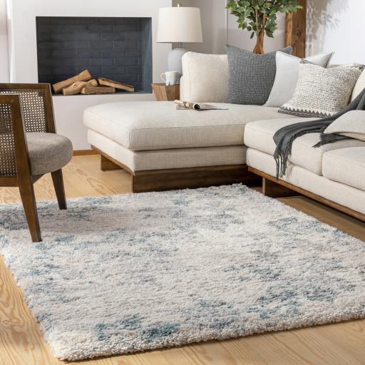 Surya Eskimo Shag ESG-2309 Blue Cream 2'7" x 7'3" Rug