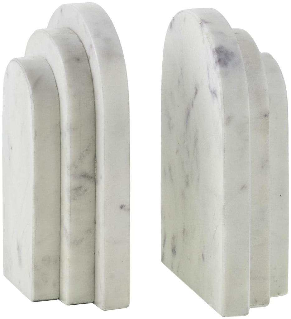 Surya Aayena EYA-002 White 6"H x 4"W x 2"D,  6"H x 4"W x 2"D Decorative Accent