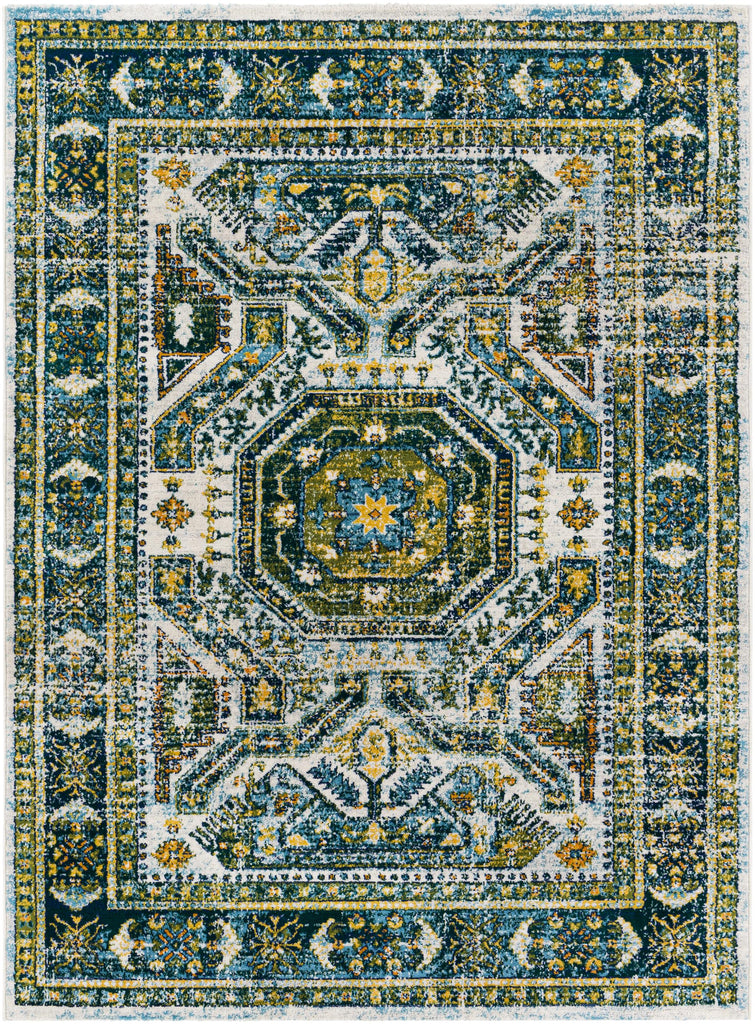 Surya Floransa FSA-2356 Aqua Cream 6'7" x 9' Rug