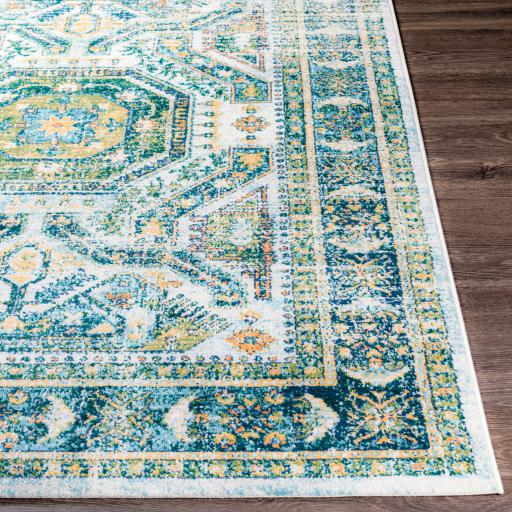 Surya Floransa FSA-2356 Aqua Cream 6'7" x 9' Rug