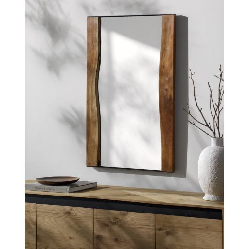 Surya Fujian FUJ-001 Brown 36"H x 24"W x 1"D Mirror