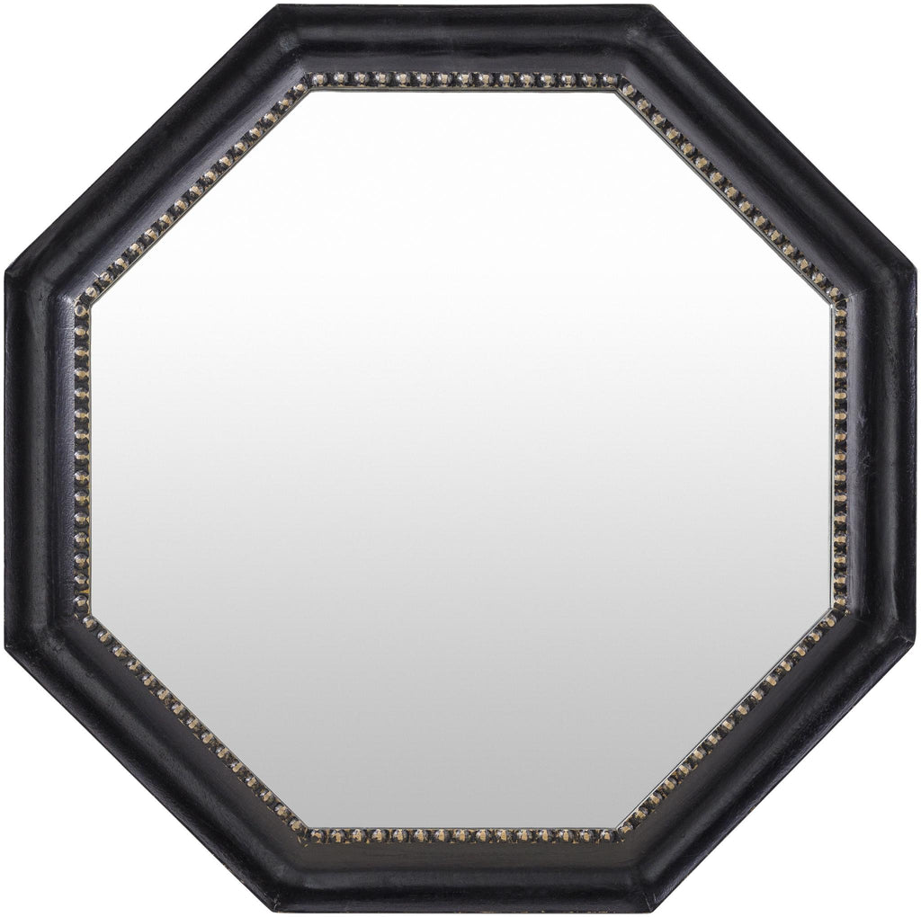 Surya Hokkaido HOK-002 Black 27"H x 27"W x 1"D Mirror