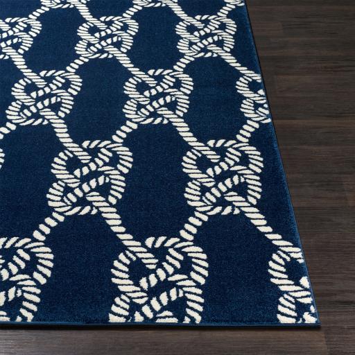 Surya Horizon HRZ-2312 Cream Dark Blue 2'7" x 7'3" Rug