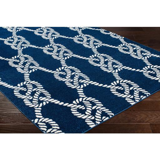 Surya Horizon HRZ-2312 Cream Dark Blue 2'7" x 7'3" Rug