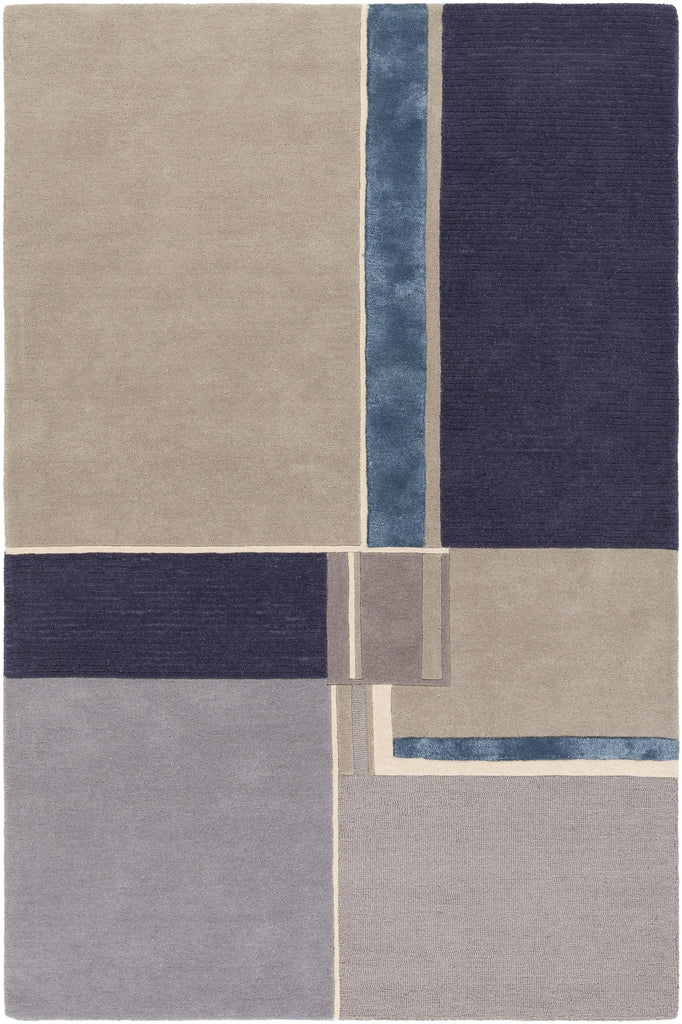 Surya Mid Century MCY-2302 Blue Charcoal 2' x 3' Rug