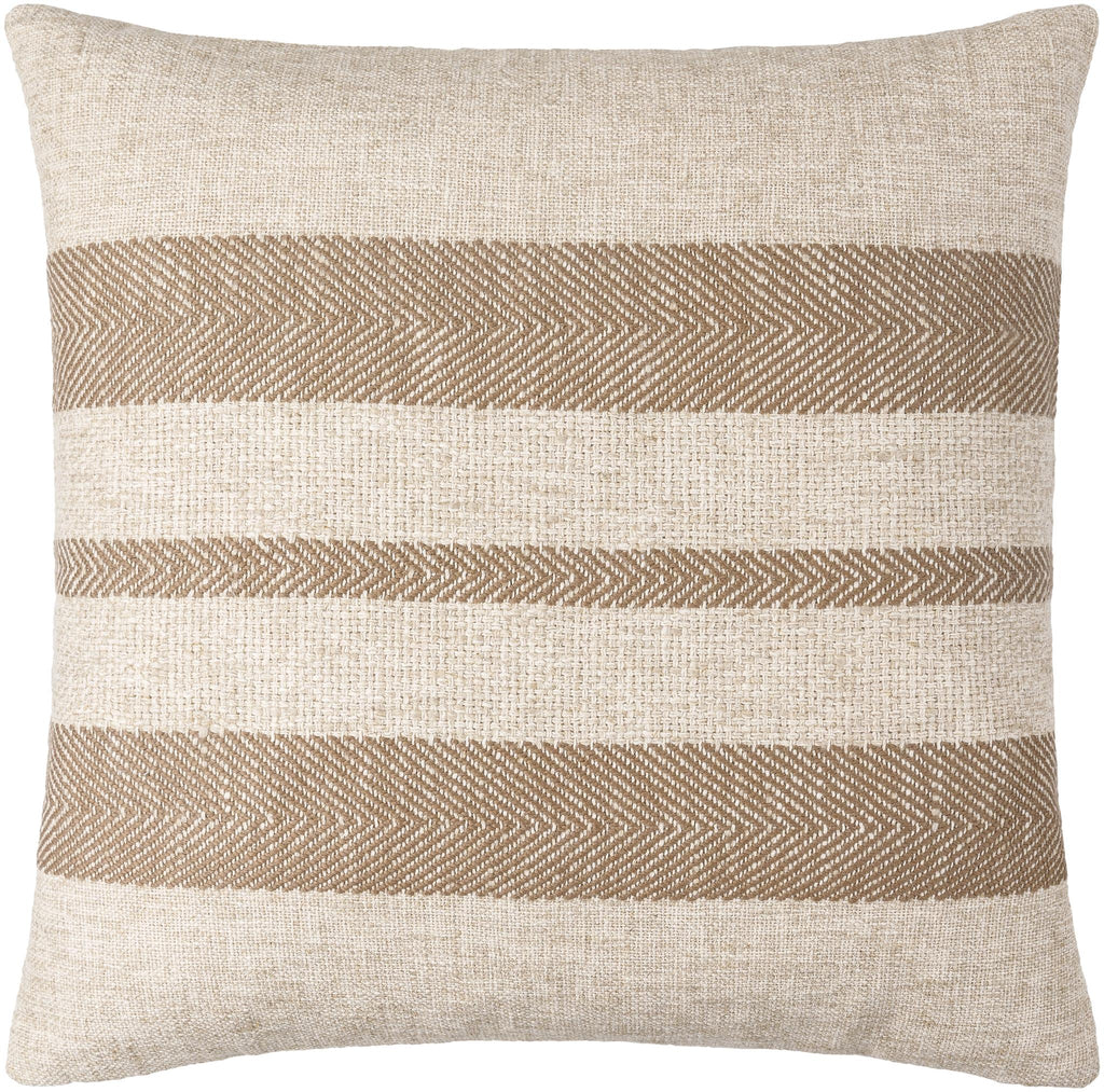 Surya Mobley MEY-002 Light Beige Tan 22"H x 22"W Pillow Kit