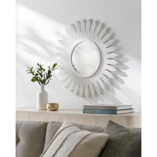 Surya Altair MRR-1031 White 30"H x 30"W x 2"D Mirror