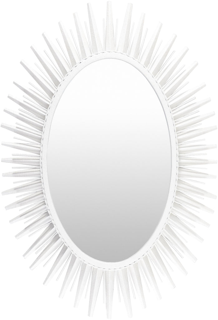 Surya Nihal MRR-1040 White 35"H x 24"W x 1"D Mirror