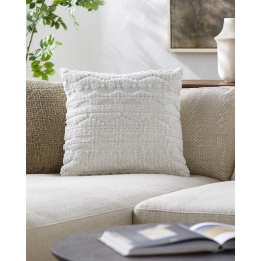 Surya Matthew MTW-001 White 20"H x 20"W Pillow Cover