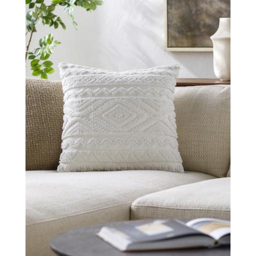 Surya Matthew MTW-002 White 18"H x 18"W Pillow Kit