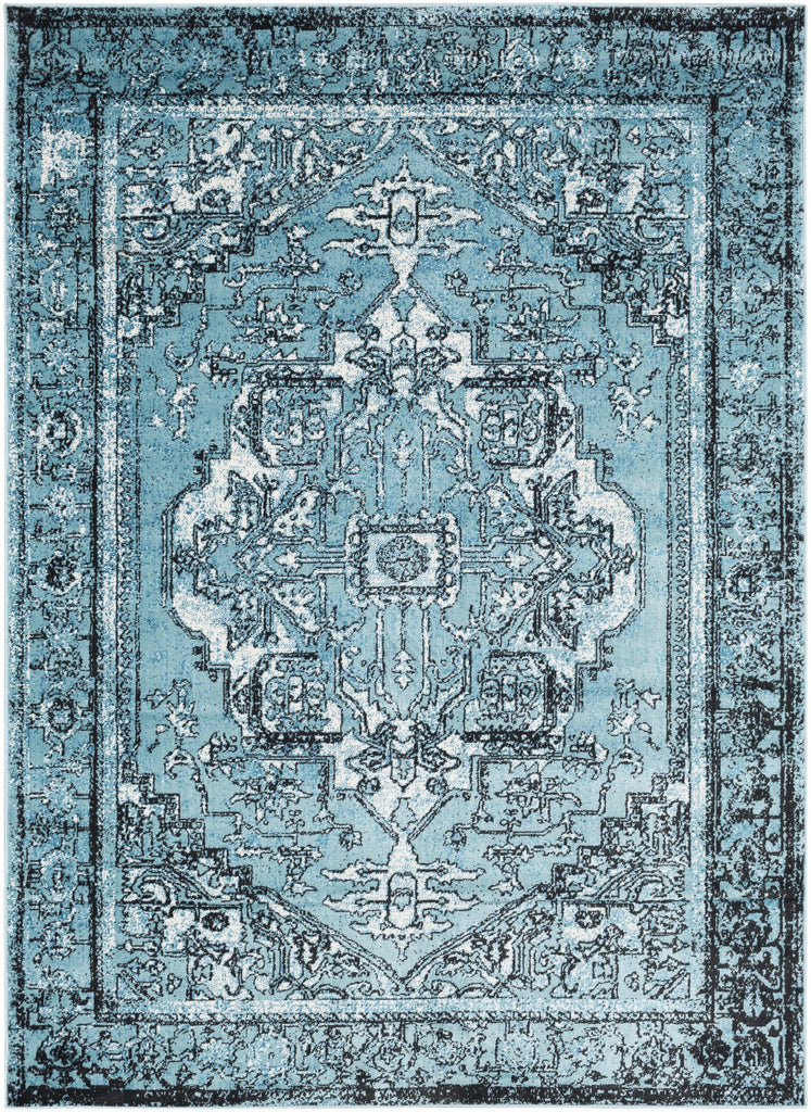 Surya Mumbai MUM-2314 Black Blue 7'10" x 10'2" Rug