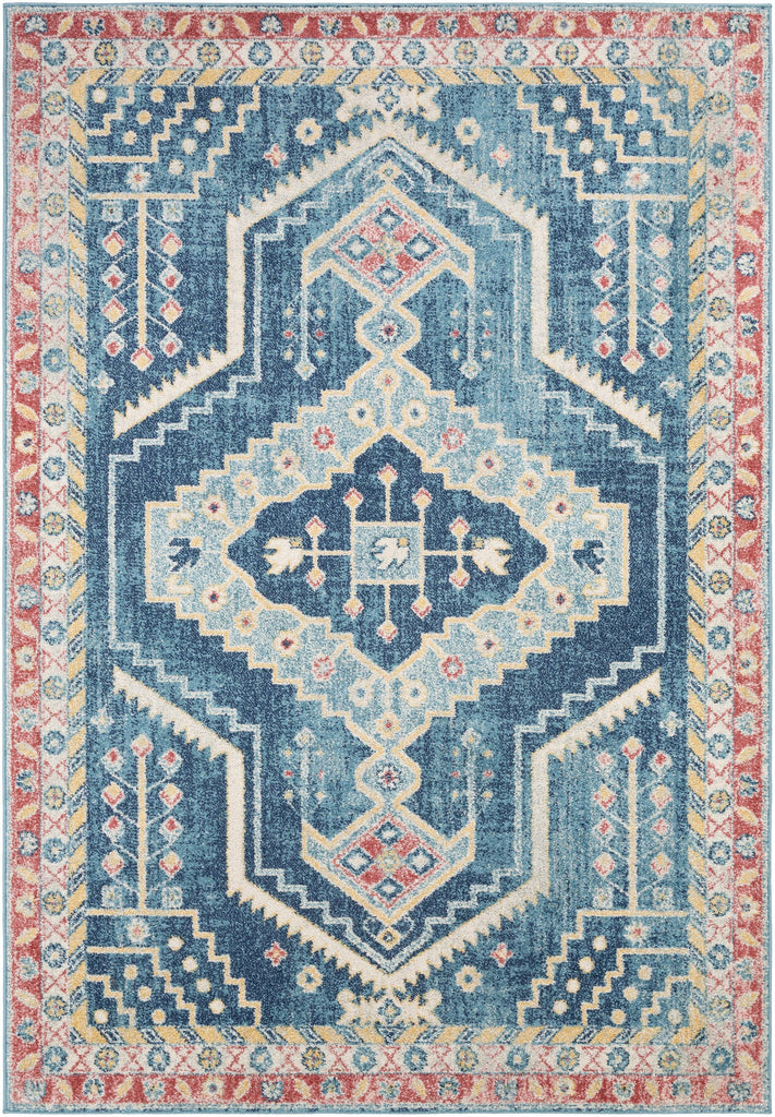 Surya Murat MUT-2315 Aqua Burgundy 5'3" x 7'3" Rug