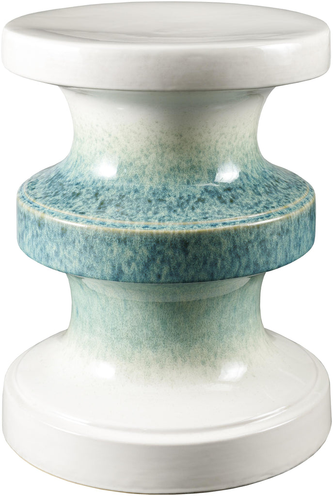 Surya Osambela OBA-002 Cream Teal 18"H x 13"W x 13"D Furniture