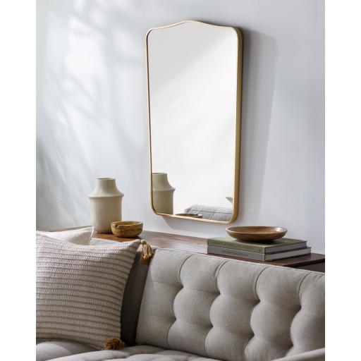 Surya Bellona OLO-005 Gold 36"H x 24"W x 1"D Mirror