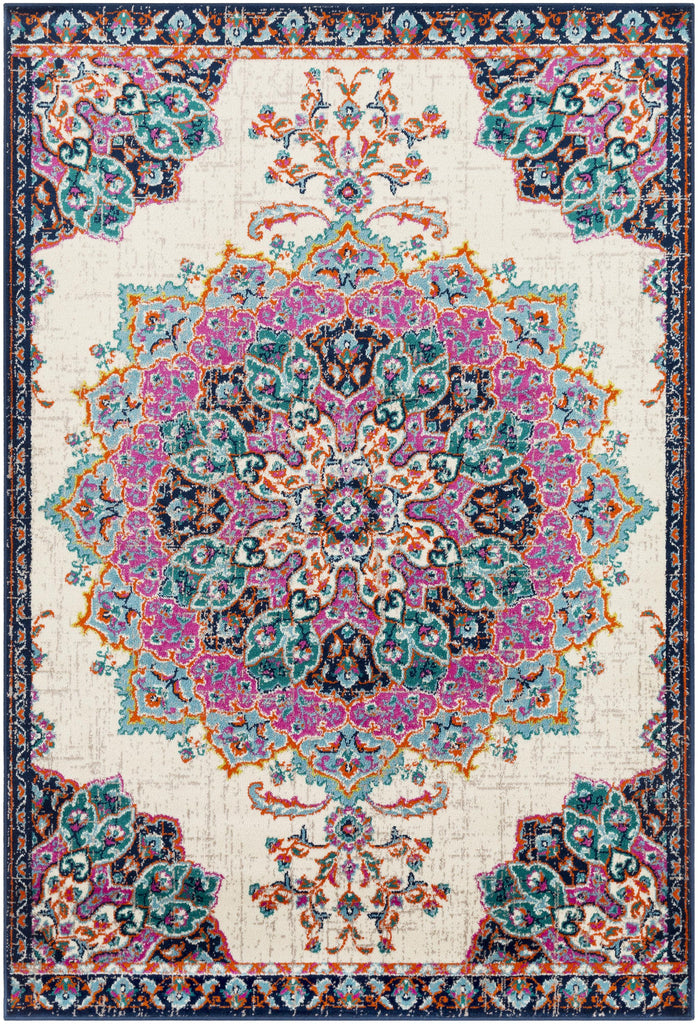 Surya Paramount PAR-1112 Aqua Bright Orange 5'3" x 7'9" Rug