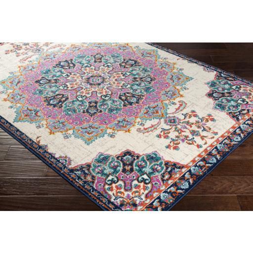 Surya Paramount PAR-1112 Aqua Bright Orange 5'3" x 7'9" Rug