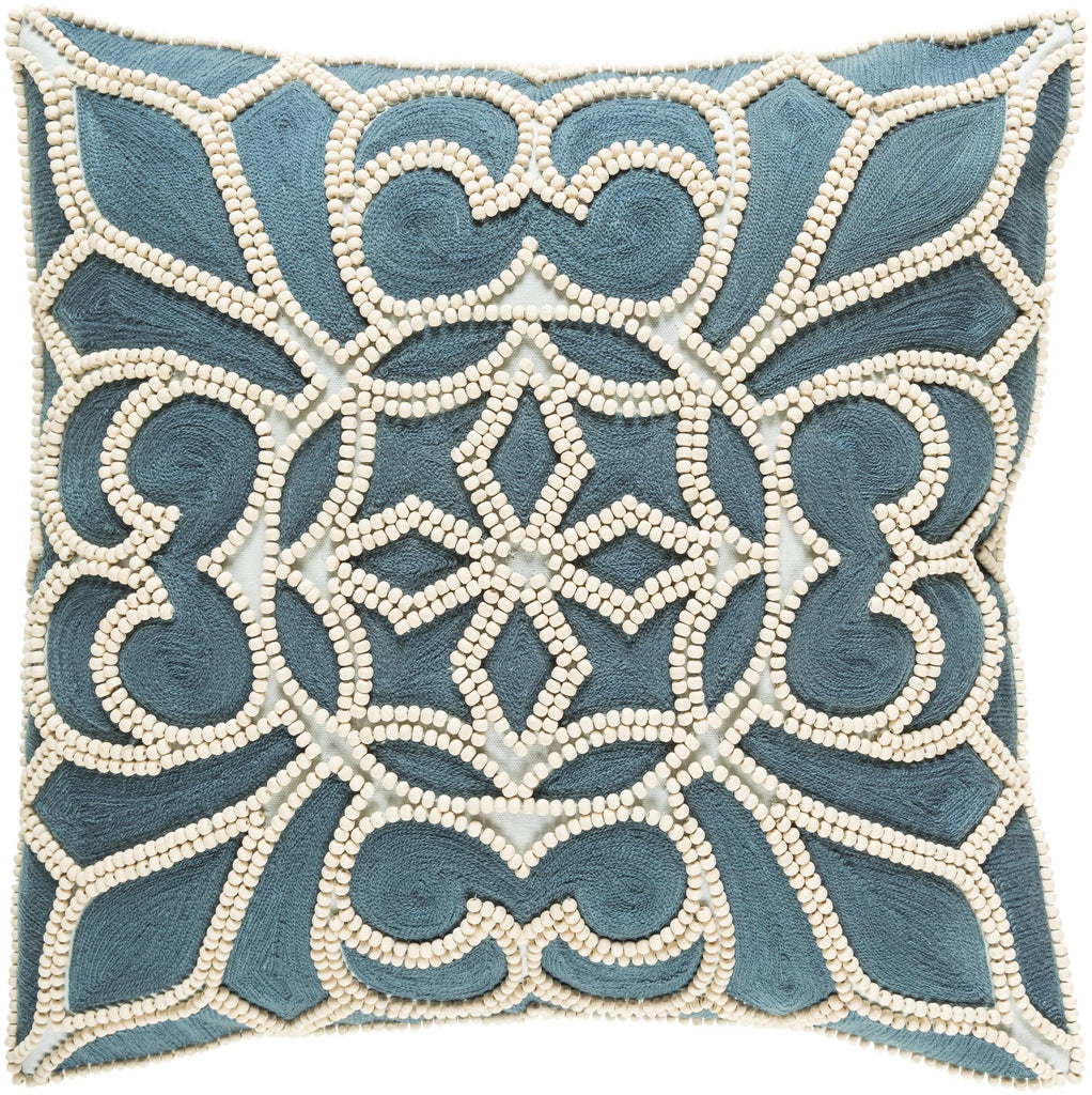 Surya Pastiche PAS-001 Blue Cream 20"H x 20"W Pillow Kit