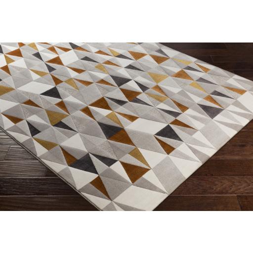 Surya Peachtree PCH-1008 Black Burnt Orange 2' x 2'11" Rug