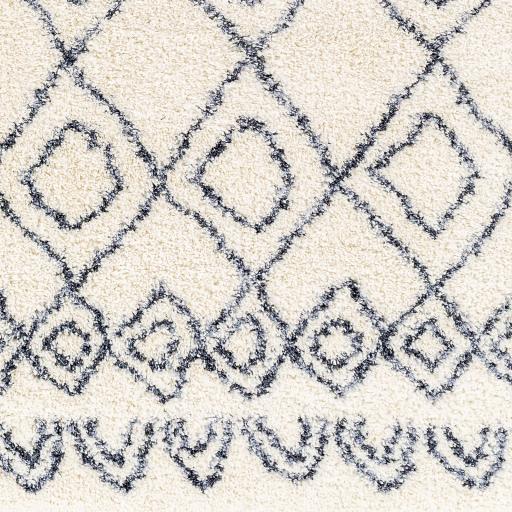 Surya Puffy Shag PFY-2301 Cream Navy 5'3" x 7' Rug