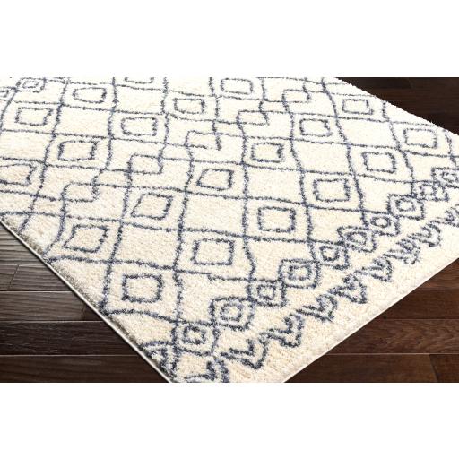 Surya Puffy Shag PFY-2301 Cream Navy 5'3" x 7' Rug