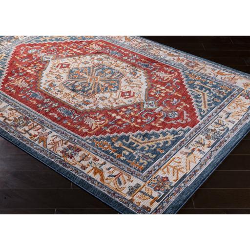 Surya Patina PIA-2311 Camel Dark Blue 5'3" x 7'3" Rug