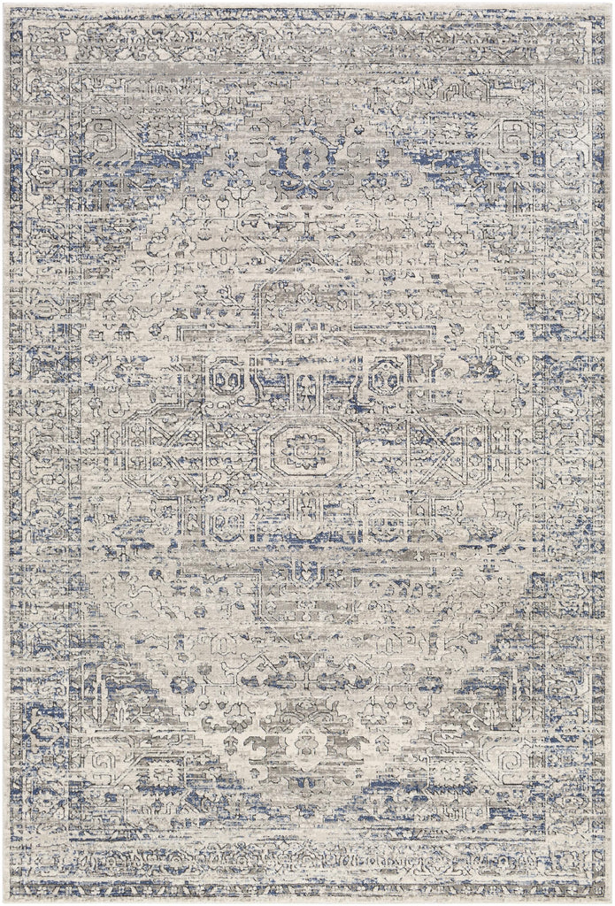 Surya Porto POO-2301 Dark Blue Light Gray 2' x 2'11" Rug