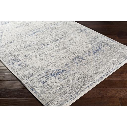 Surya Porto POO-2301 Dark Blue Light Gray 2' x 2'11" Rug