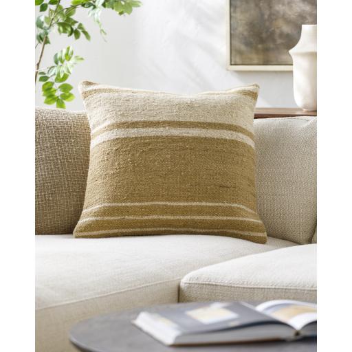 Surya Patrick PRK-001 Beige Light Brown 22"H x 22"W Pillow Cover