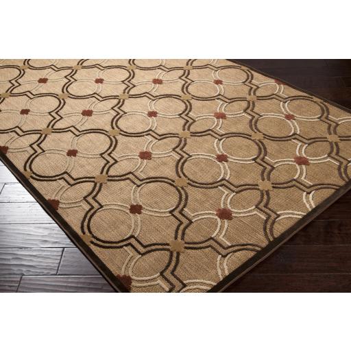 Surya Portera PRT-1049 Brick Red Dark Brown 3'9" x 5'8" Rug