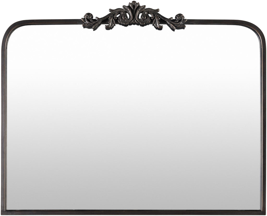 Surya Aarlen RAL-002 Black 29"H x 36"W x 2"D Mirror