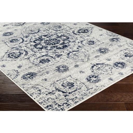 Surya Seville SEV-2305 Medium Gray Navy 5'3" x 7'3" Rug