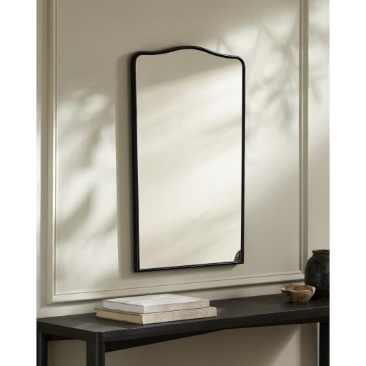 Surya August TUG-001 Black 32"H x 21"W x 1"D Mirror