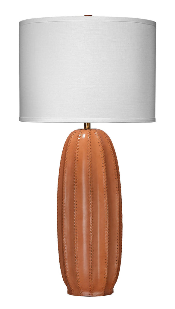 Jamie Young Beckham Leather Table Lamp, Tan