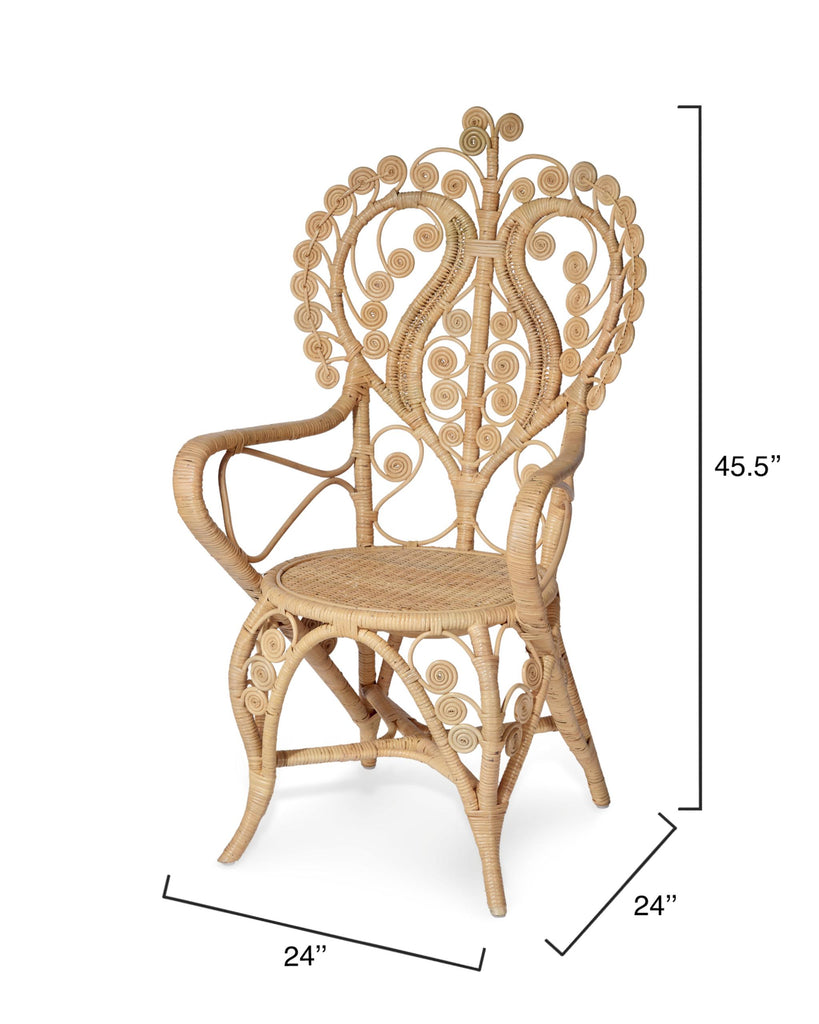 Jamie Young Hibiscus Rattan Arm Chair