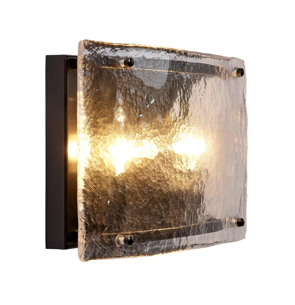 Jamie Young Glenn Glass Double Wall Sconce, Bronze