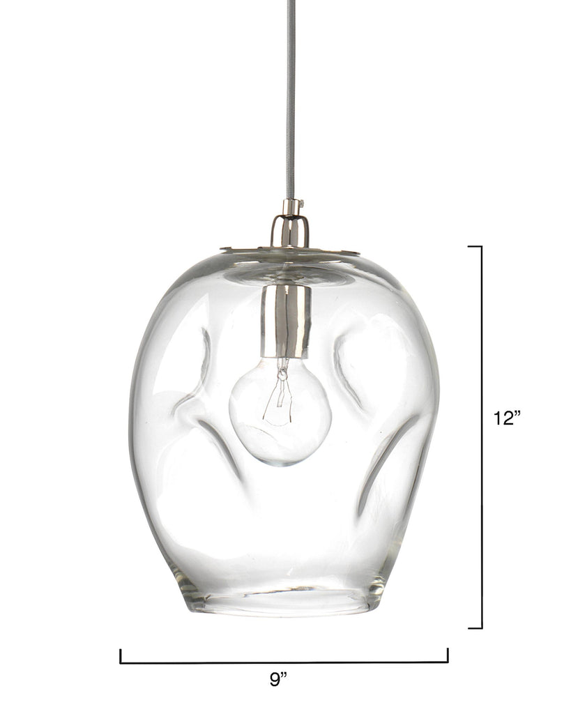 Jamie Young Dimpled Glass Pendant, Clear