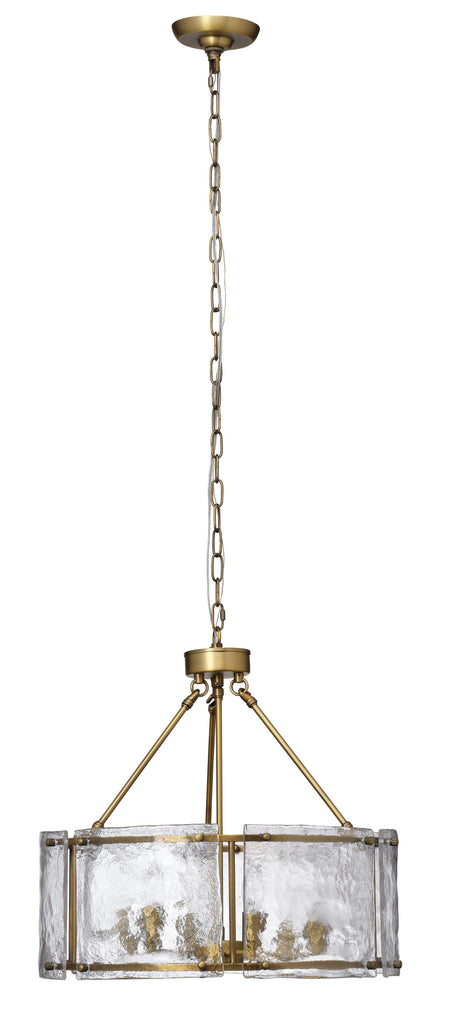 Jamie Young Glenn Large Round Metal Chandelier, Antique Brass