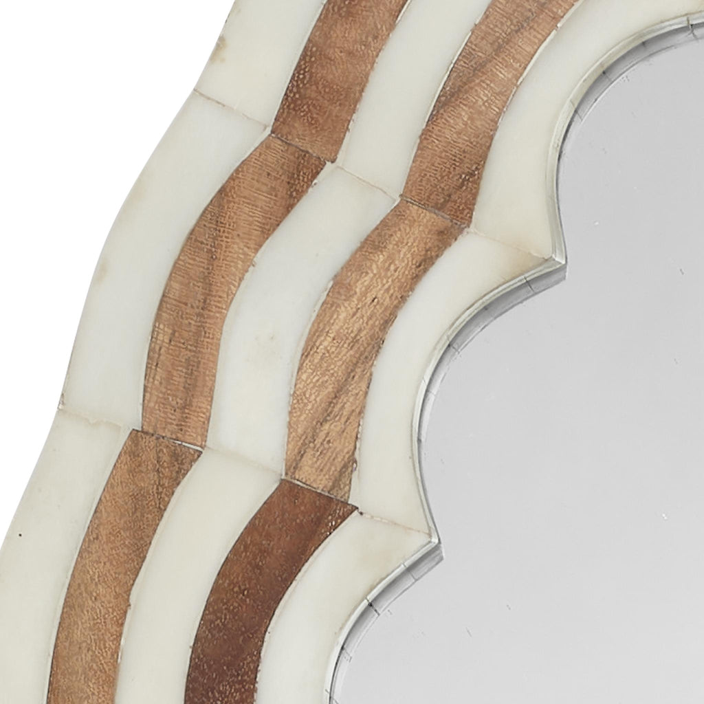 Jamie Young Bardot Large Bone & Wood Arch Mirror