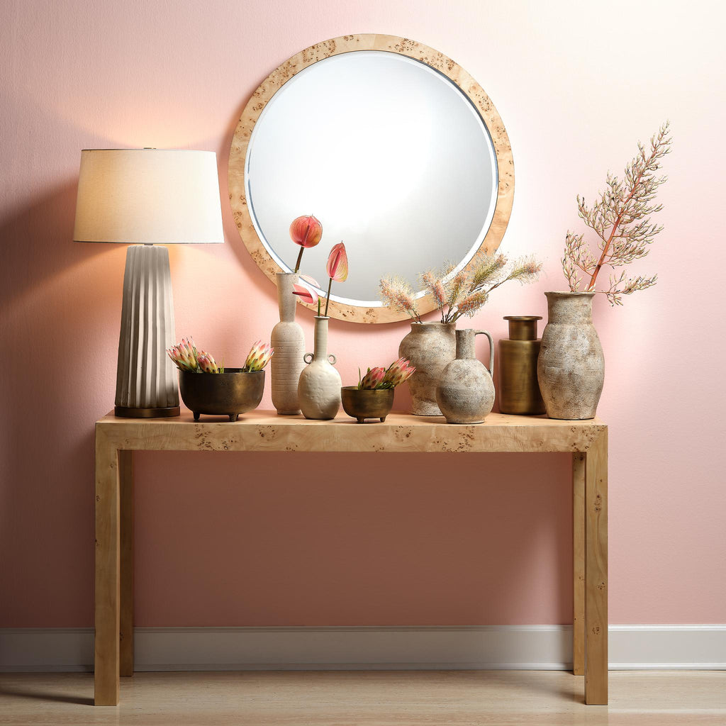 Jamie Young Chandler Round Mirror, Natural