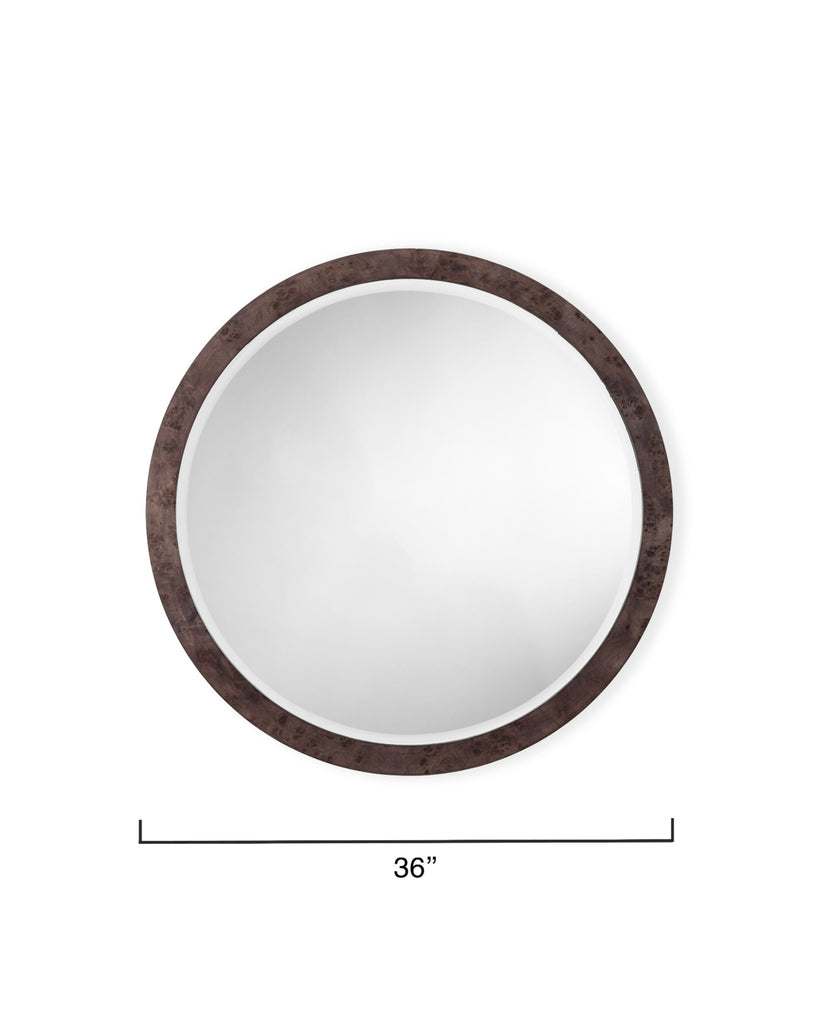 Jamie Young Chandler Round Mirror, Charcoal