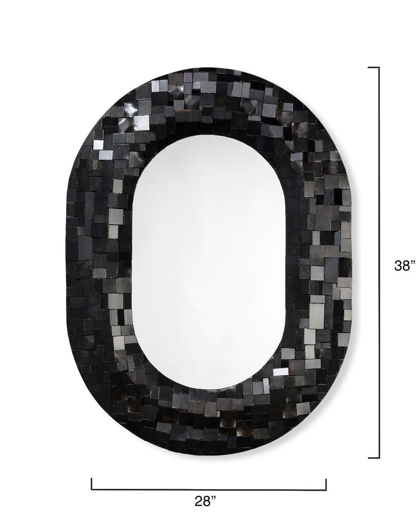 Jamie Young Enigma Iron Oval Mirror