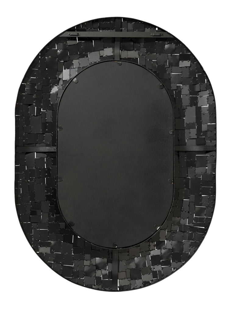 Jamie Young Enigma Iron Oval Mirror