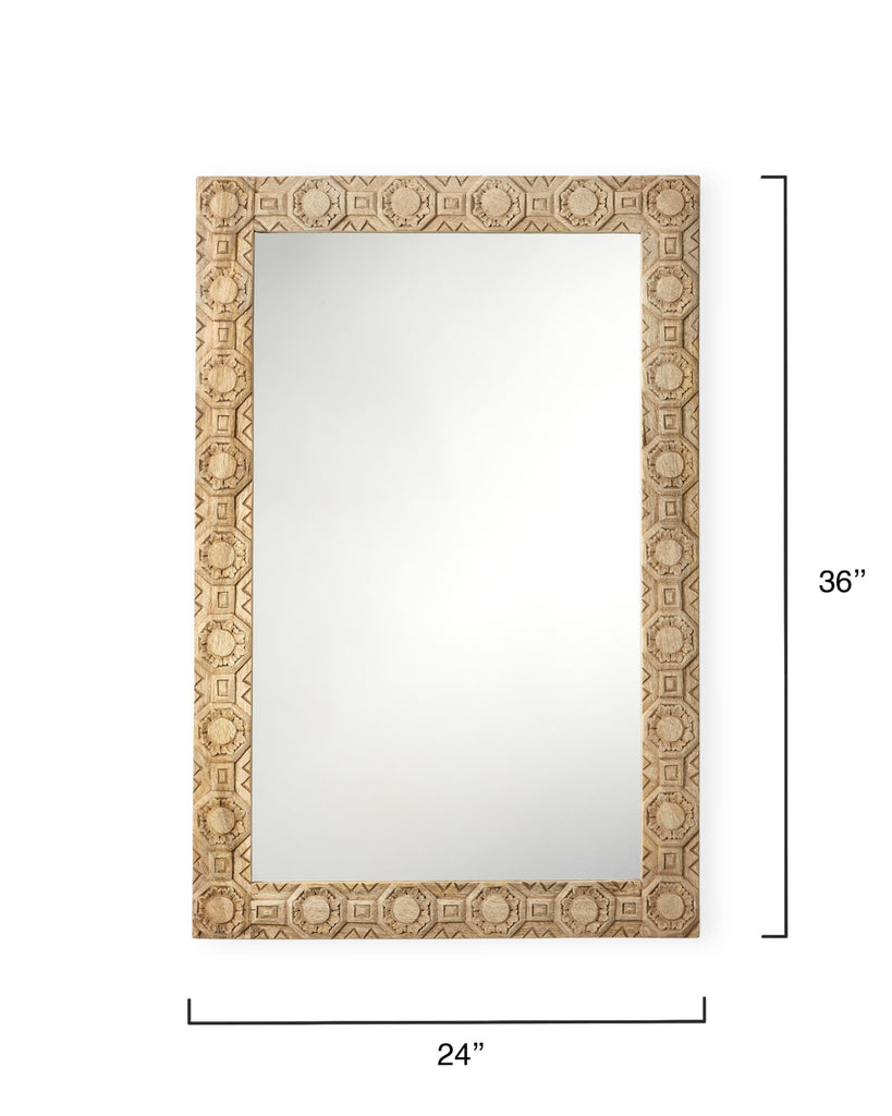 Jamie Young Relief Wood Carved Rectangle Mirror